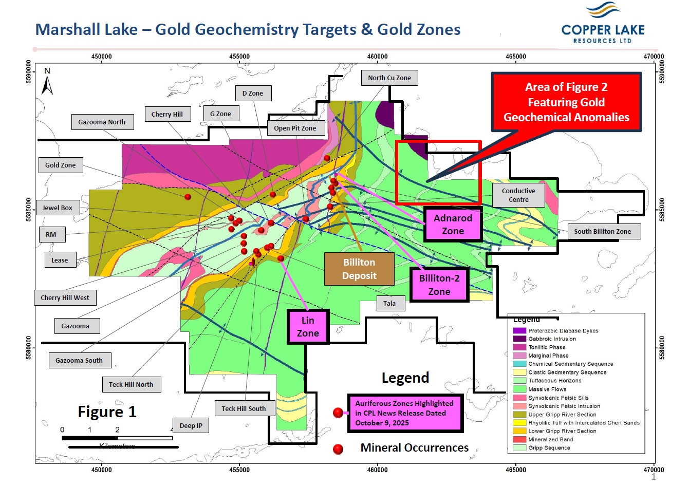 ゴールデンルート Copper Lake Resources Provides Update on Gold Potential on Its